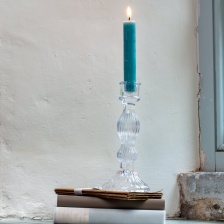 Glass Candlestick Bella Clear by Grand Illusions